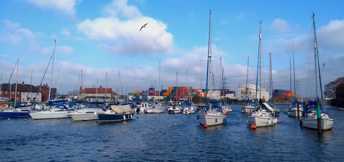 Eling Marina and the Port of Southampton